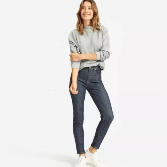 Everlane The Mid-rise Skinny denim Jeans Ankle crop size 25 in Dark Indigo - Picture 1 of 16